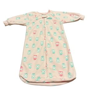 Pink, Green, and White Child of Mine Carter’s Owl Fleece Sleep Sack
